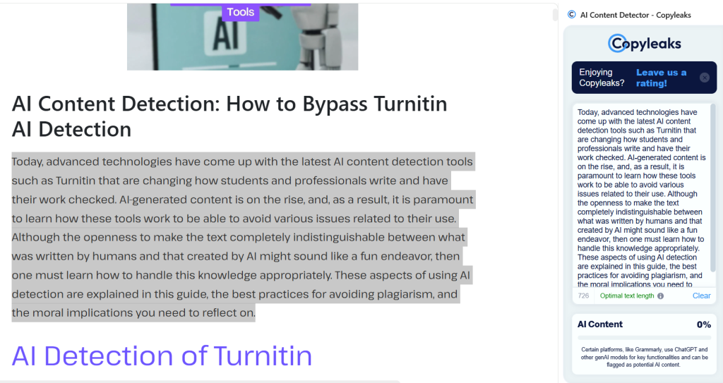 Copyleaks Extension for Chrome