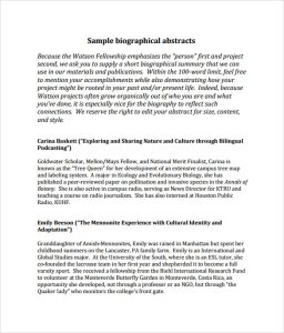 biographical essay examples high school