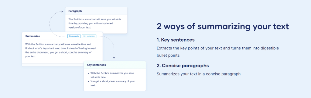 Scribbr AI Text Summarizer