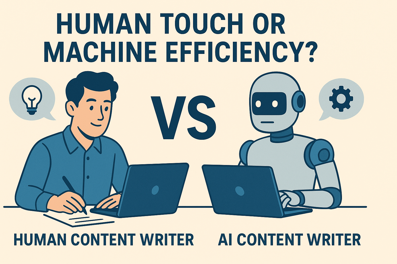 Human Touch or Machine Efficiency? Comparing AI and Human Content Writers
