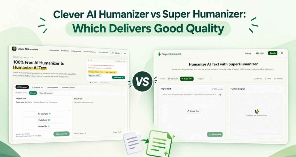 Clever AI Humanizer vs Super Humanizer: Which Delivers Good Quality